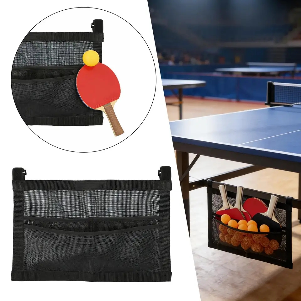 Table Tennis Hong Kong - 새로운 메쉬 탁구공 홀더 대용량 가방
