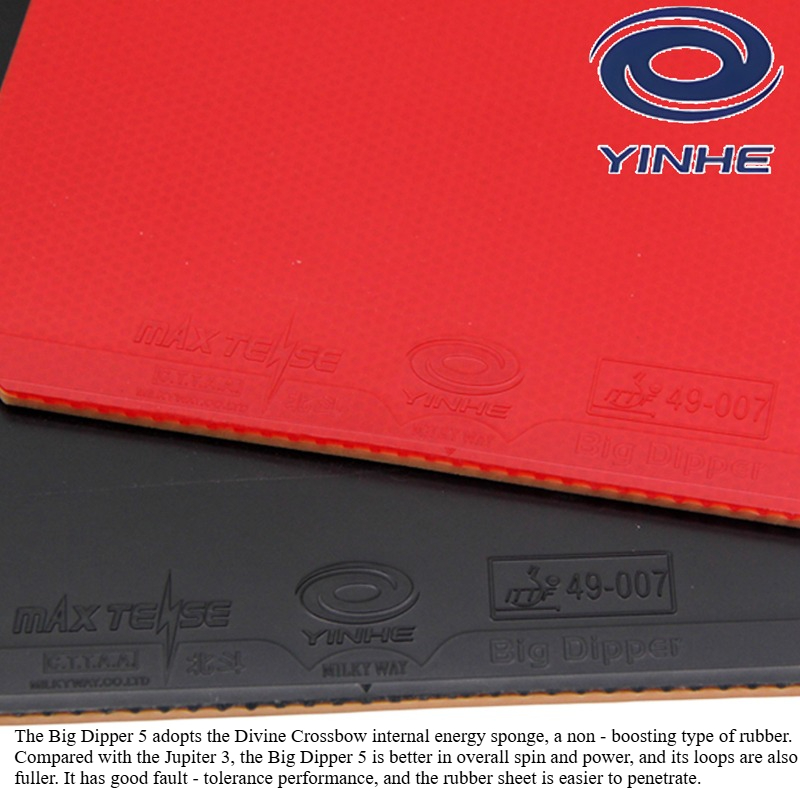 YINHE BIG DIPPER V 탁구 고무 스티키 핑 - Table Tennis Forehand 리뷰 및 가격